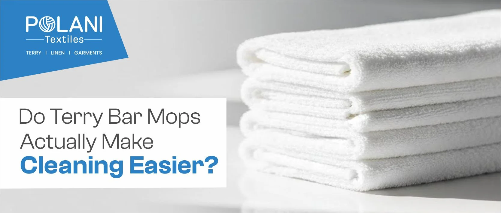 Polani Textiles stack of white towels