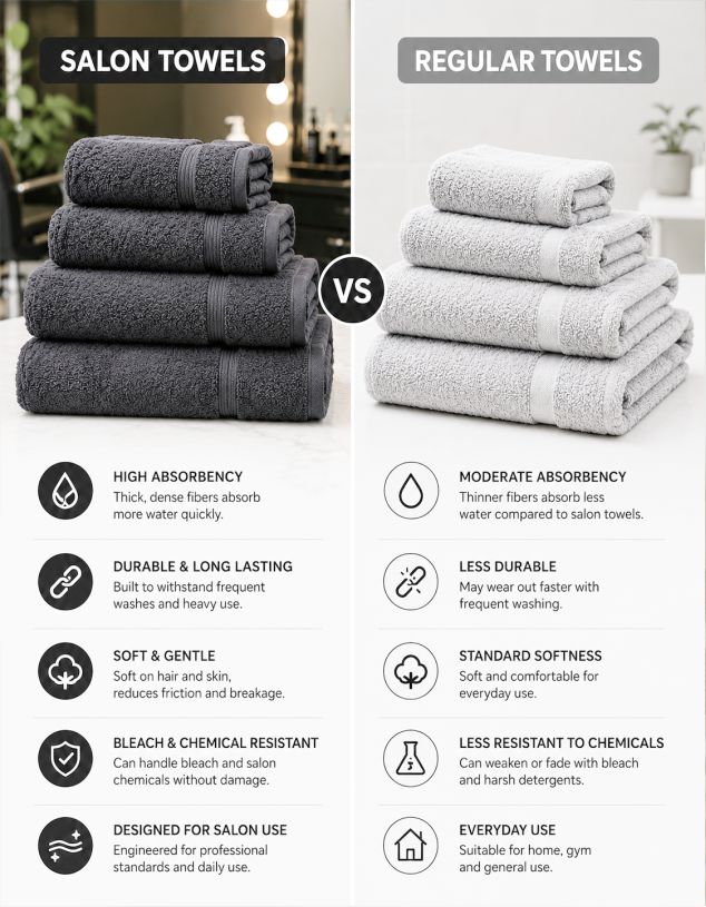 salon towels vs regular towels