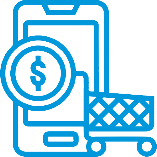 Blue user target icon