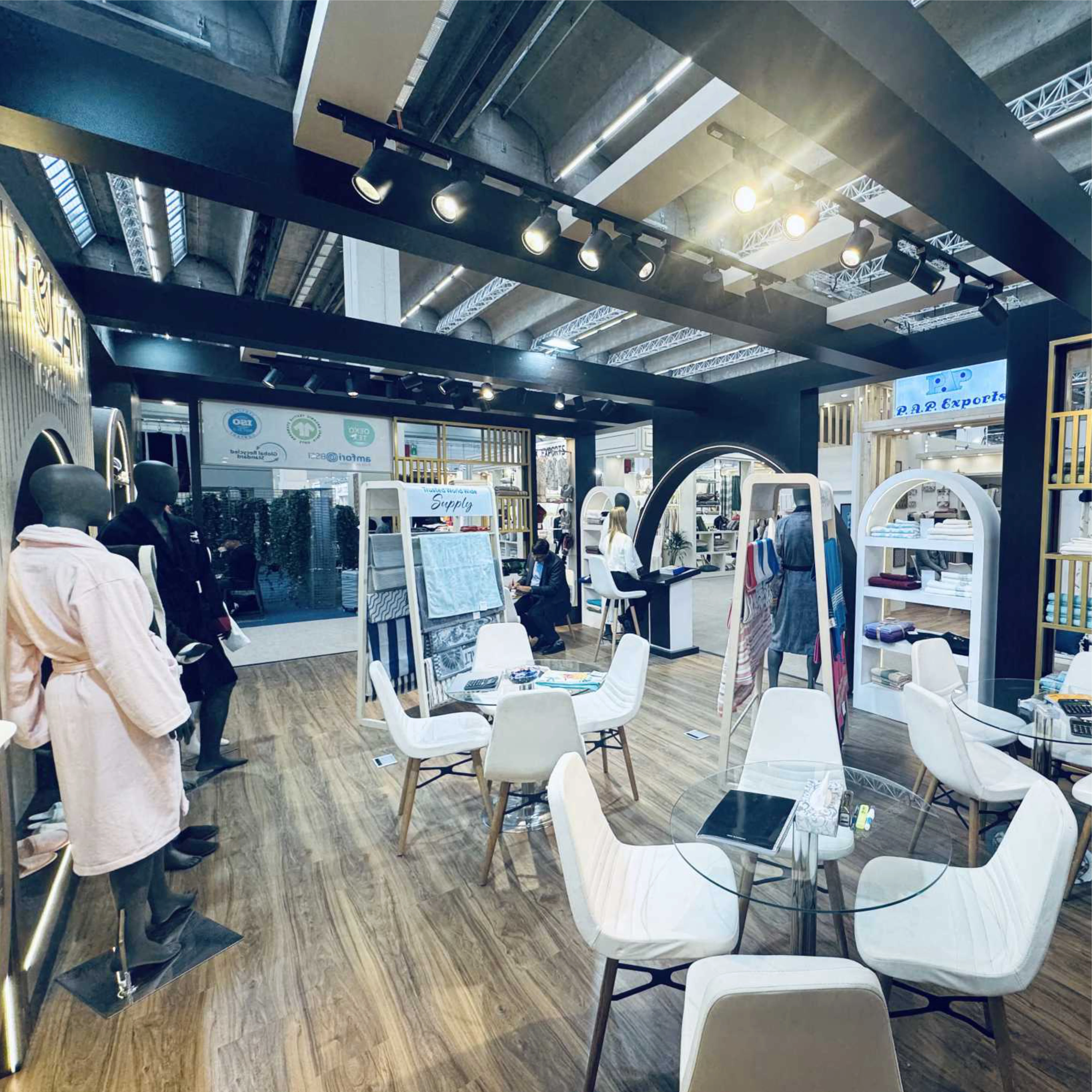 beach towels drying under sky