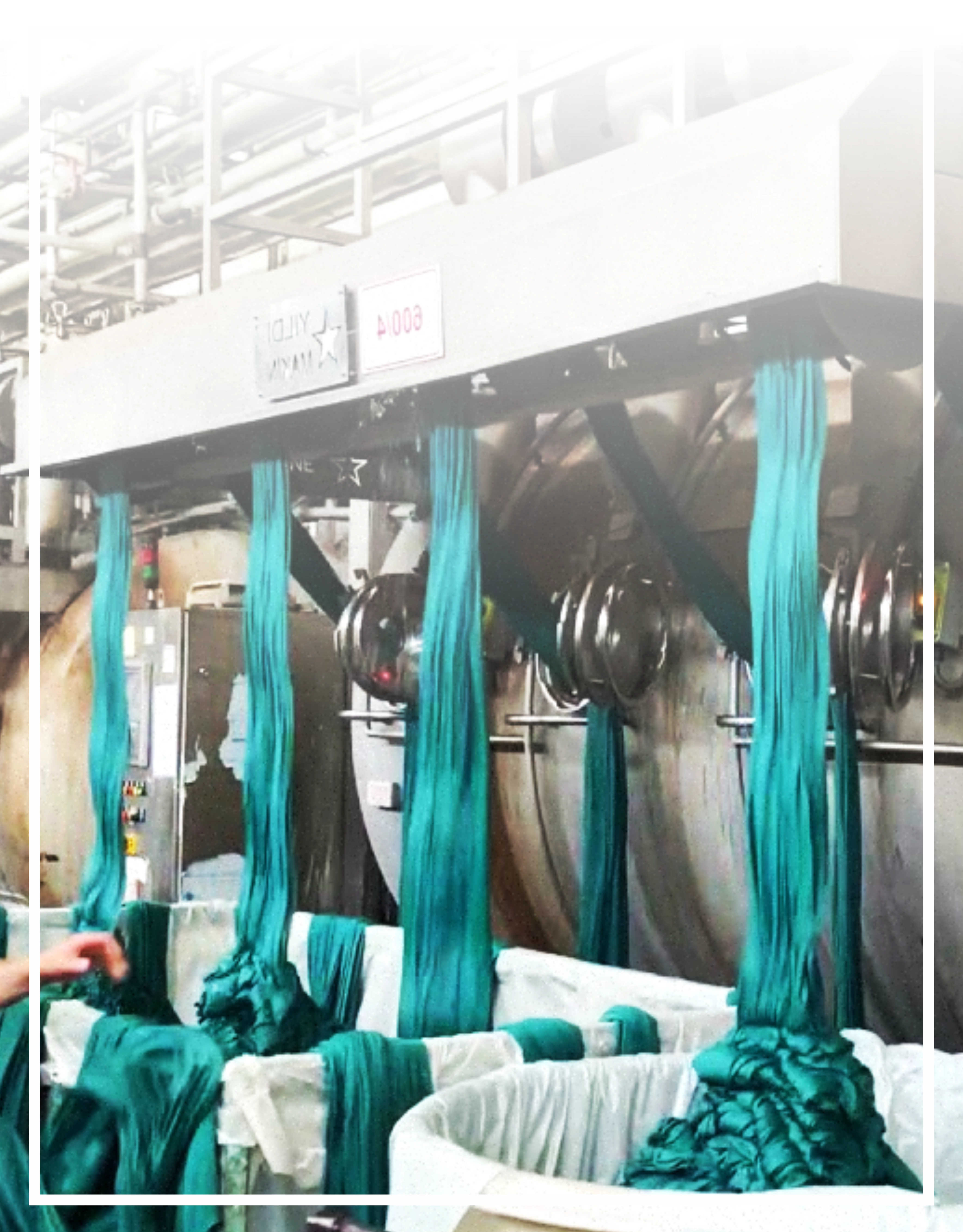 Dying towel in textile machine