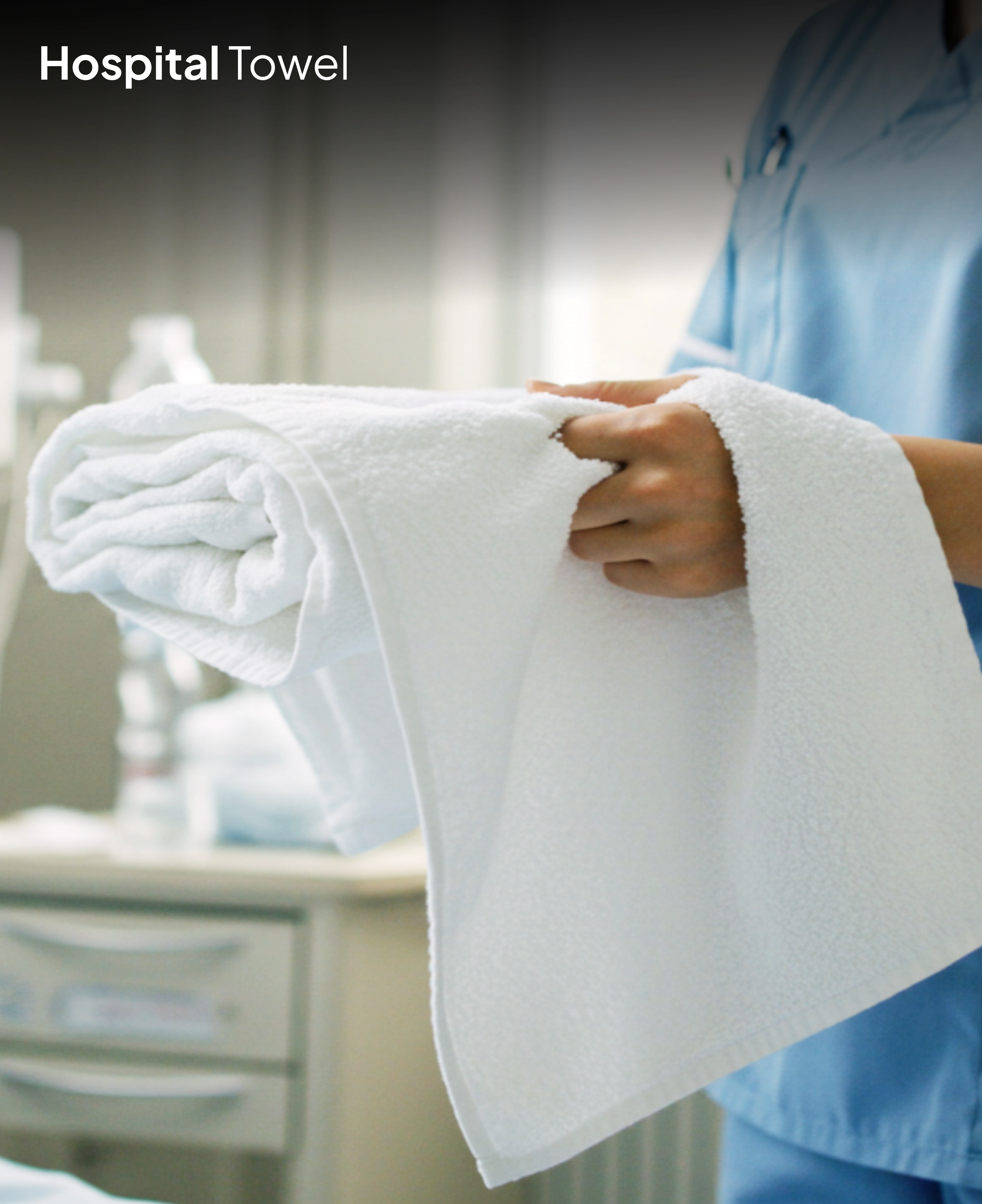 worker holding white towel